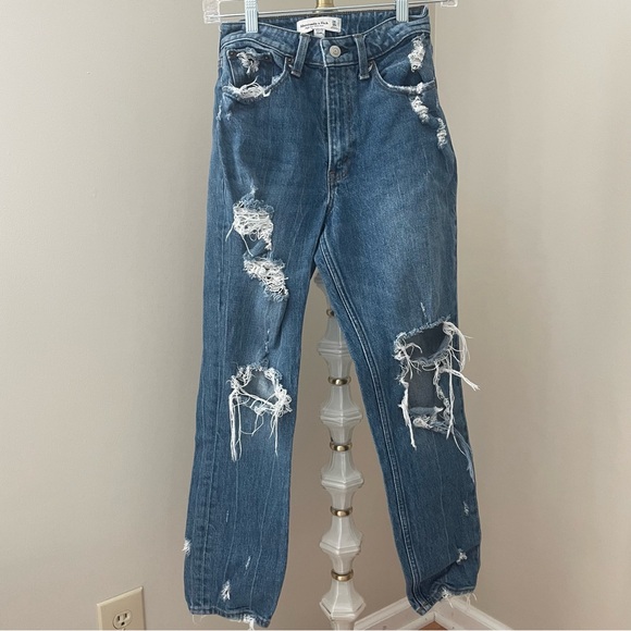 Abercrombie & Fitch Denim - Abercrombie & Fitch Curve Love High Rise Mom Jean 24 00R